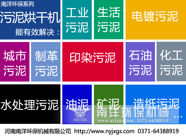 汙泥烘幹機適用範圍