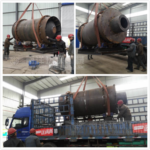 沙子烘幹機發貨現場