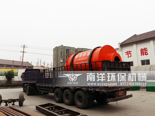 貝殼烘幹機裝（zhuāng）車發貨中